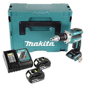 Makita DFS 250 RTJ Visseuse à cloison sèche sans fil 18 V Brushless + 2x Batteries 5,0 Ah + Chargeur + Coffret de transport Makpac