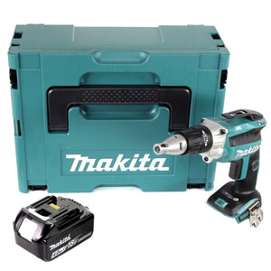 Makita DFS 250 M1J 18 V Visseuse pour cloisons sèches sans fil avec Coffret de transport Makpac + 1x Batterie 4,0 Ah - sans Chargeur