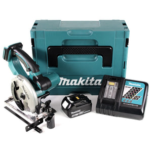 Makita DSS 501 RT1J Scie circulaire sans fil 136 mm 18V Li-ion + 1x Batterie 5,0 Ah + Chargeur + Coffret de transport Makpac