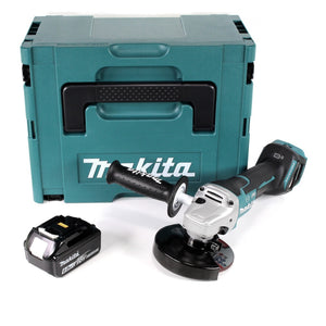 Makita DGA 517 G1J Meuleuse d'angle sans fil 18V 125mm + 1x Batterie 6,0Ah + Coffret de transport Makpac - sans Chargeur