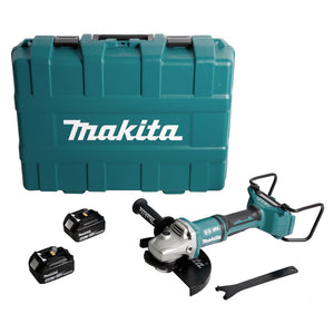 Makita DGA 900 MKX2 Meuleuse d'angle sans fil 36V ( 2x18V ) 230mm Brushless + 2x Batteries 4,0Ah + Écrou de serrage rapide ''Ezynut'' + Coffret - sans chargeur