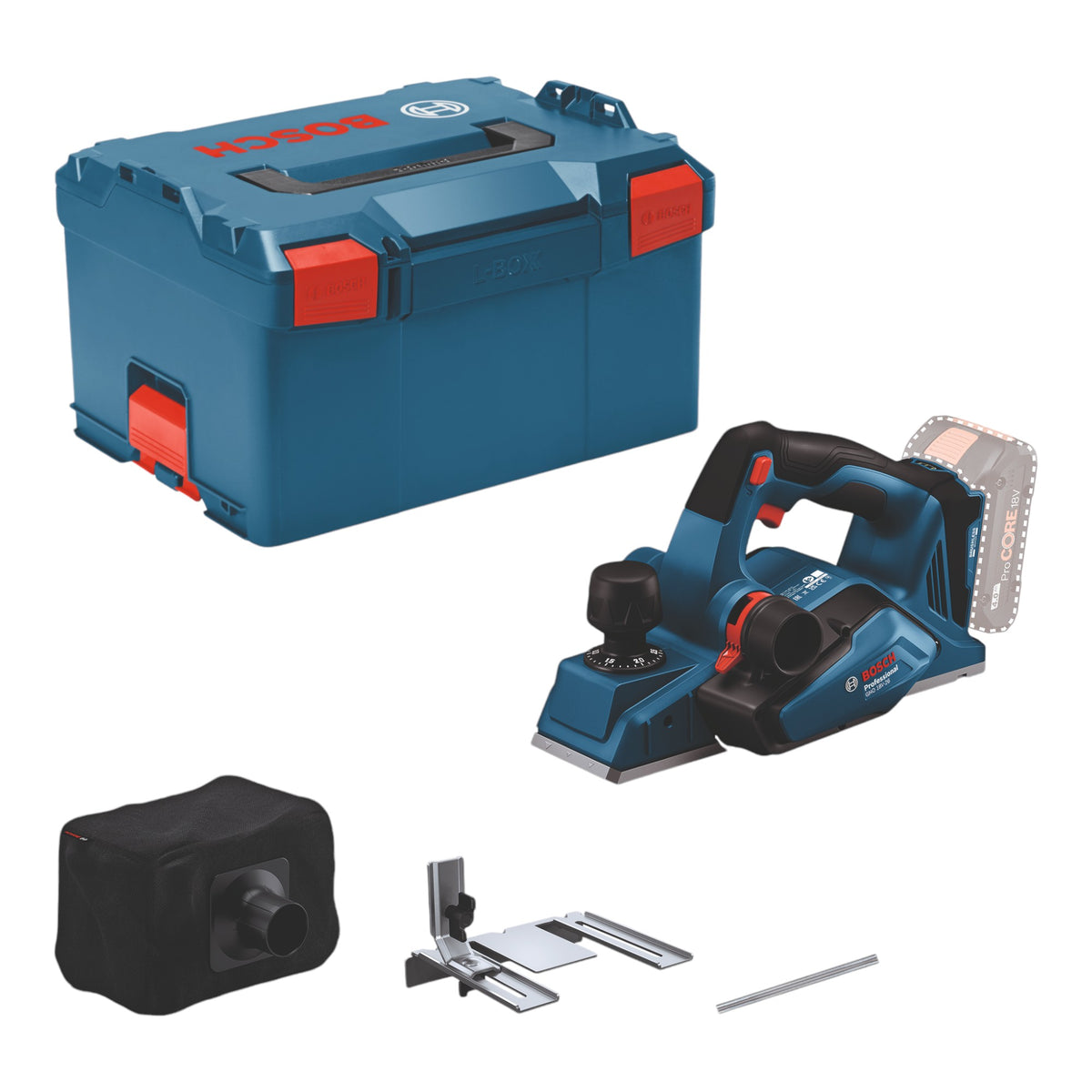 Bosch GHO 18V-26 Professional Rabot sans fil 18 V 2,6 mm Brushless ( 06015B5000 ) + L-Boxx - sans batterie, sans chargeur