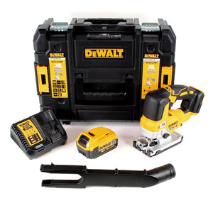 DeWalt DCS 334 M1 Scie sauteuse pendulaire sans fil Brushless 18V + 1x Batterie 4,0Ah + Chargeur + Coffret de transport