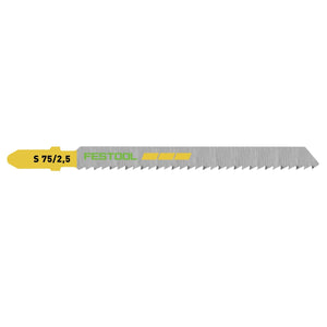 Festool S 75/2,5/5 WOOD Fine Cut Lame de scie sauteuse 5 Pièces. ( 204256 ), acier HCS