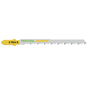 Festool S 75/4 K/5 WOOD Curves Lame de scie sauteuse 5 Pièces. ( 204265 ) , Acier HCS