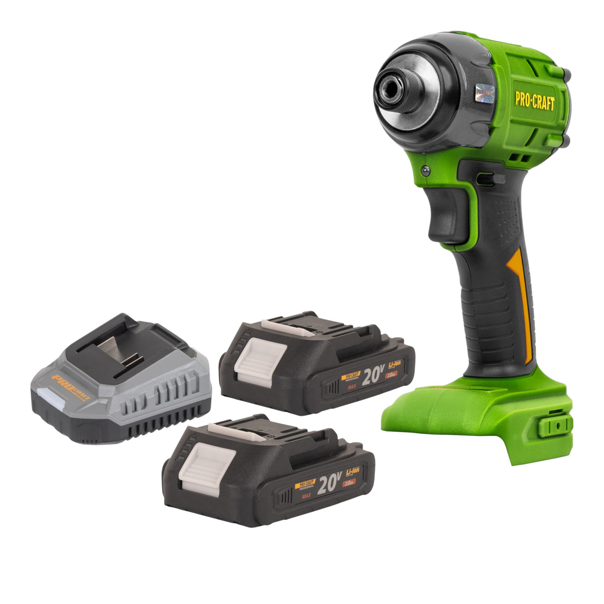 Procraft PS22bb Clé à choc sans fil 20 V 230 Nm 1/2" Brushless + 2x batterie 2,0 Ah + chargeur