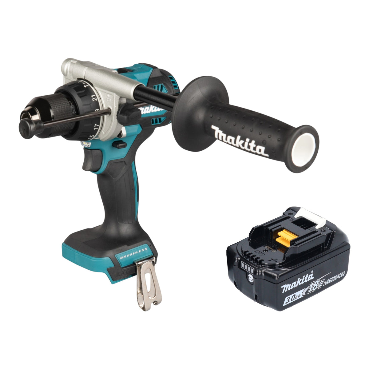 Makita DHP 492 F1 Perceuse-visseuse à percussion sans fil 18 V 141 Nm Brushless + 1x batterie 3,0 Ah - sans chargeur