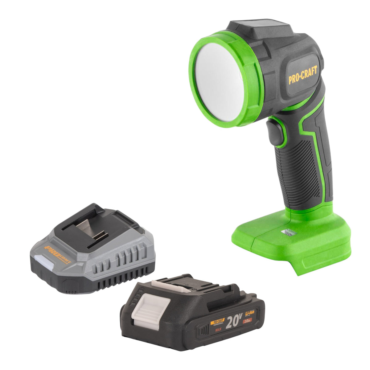 Procraft LL18bb Projecteur LED sans fil 20 V 300 lm + 1x batterie 2,0 Ah + chargeur