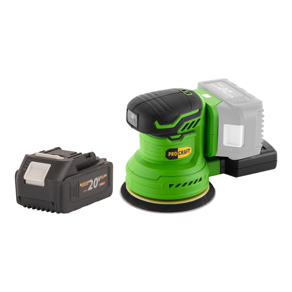 Procraft PX20BLbb Ponceuse excentrique sans fil 20 V 125 mm Brushless + 1x batterie 4,0 Ah - sans chargeur