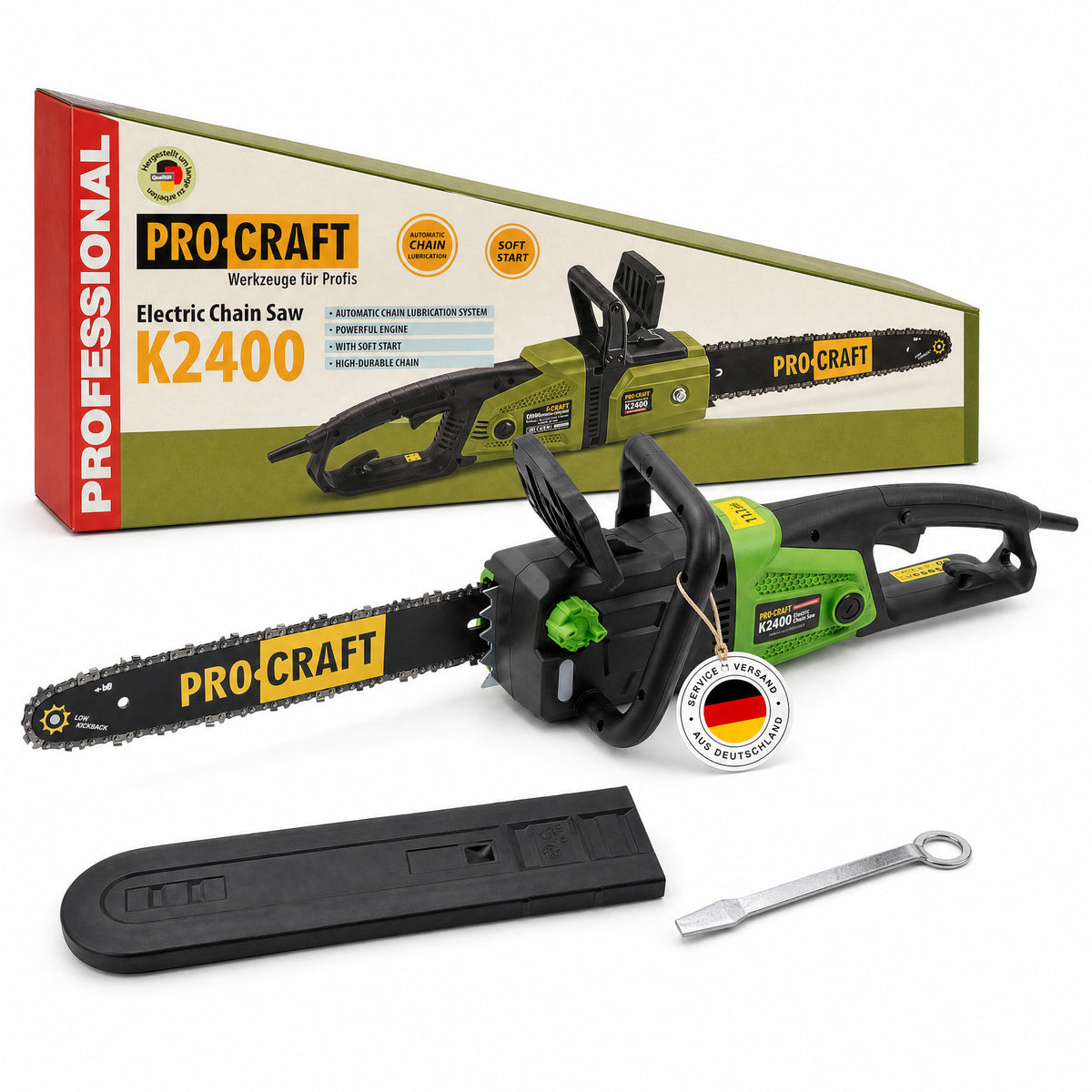 Procraft K2400 tronçonneuse 2000 watts 405 mm longueur de coupe