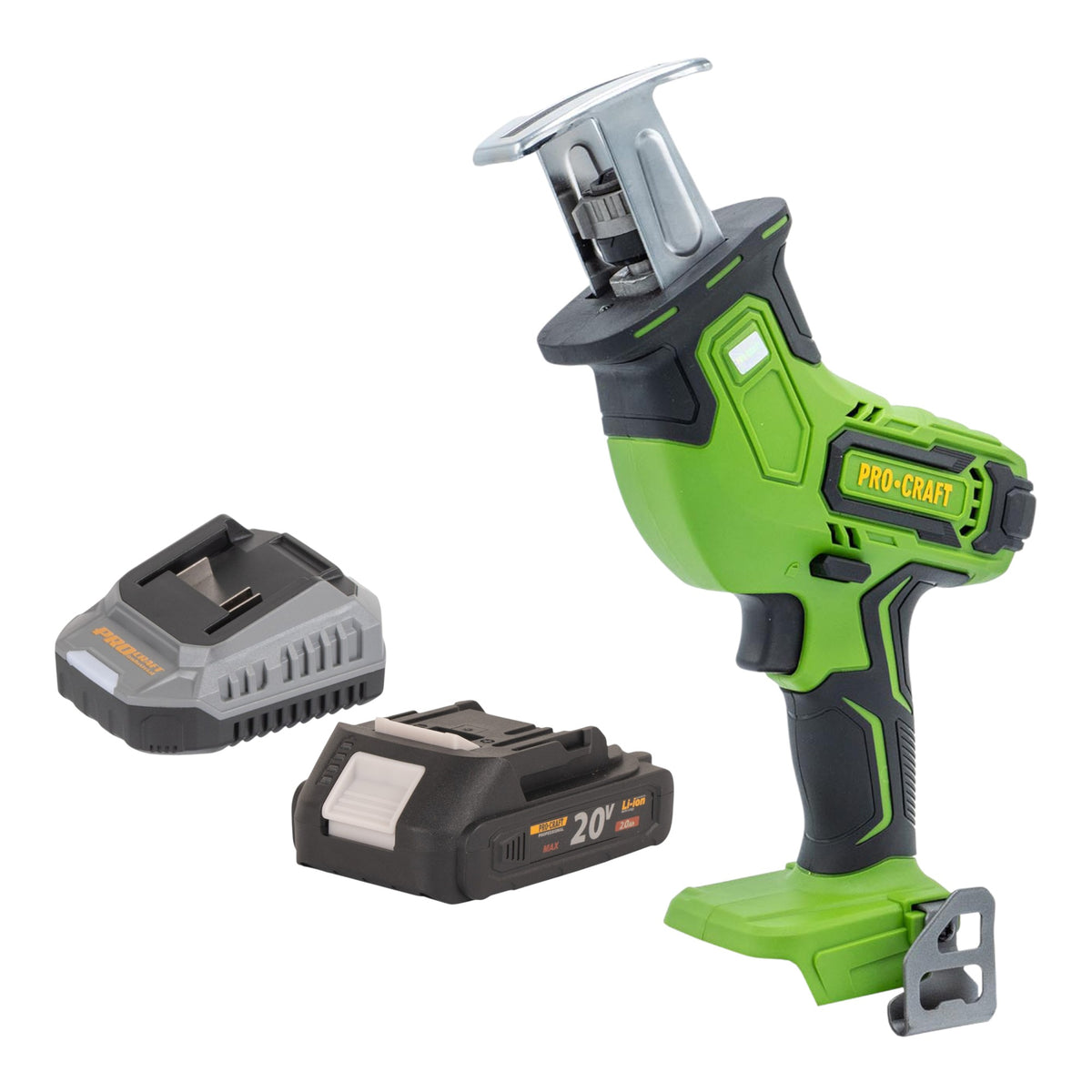 Procraft PSS30bb Scie sabre sans fil 20 V Brushless + 1x batterie 2,0 Ah + chargeur