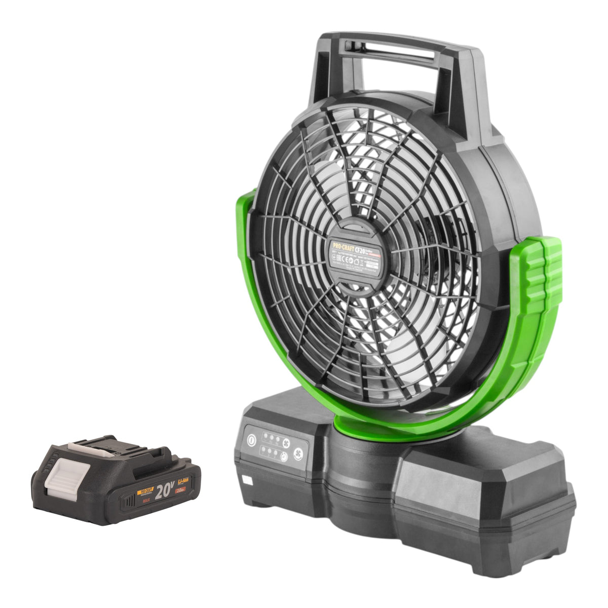 Procraft CF20bb Ventilateur à batterie 20 V 235 mm + 1x batterie 2,0 Ah - sans chargeur