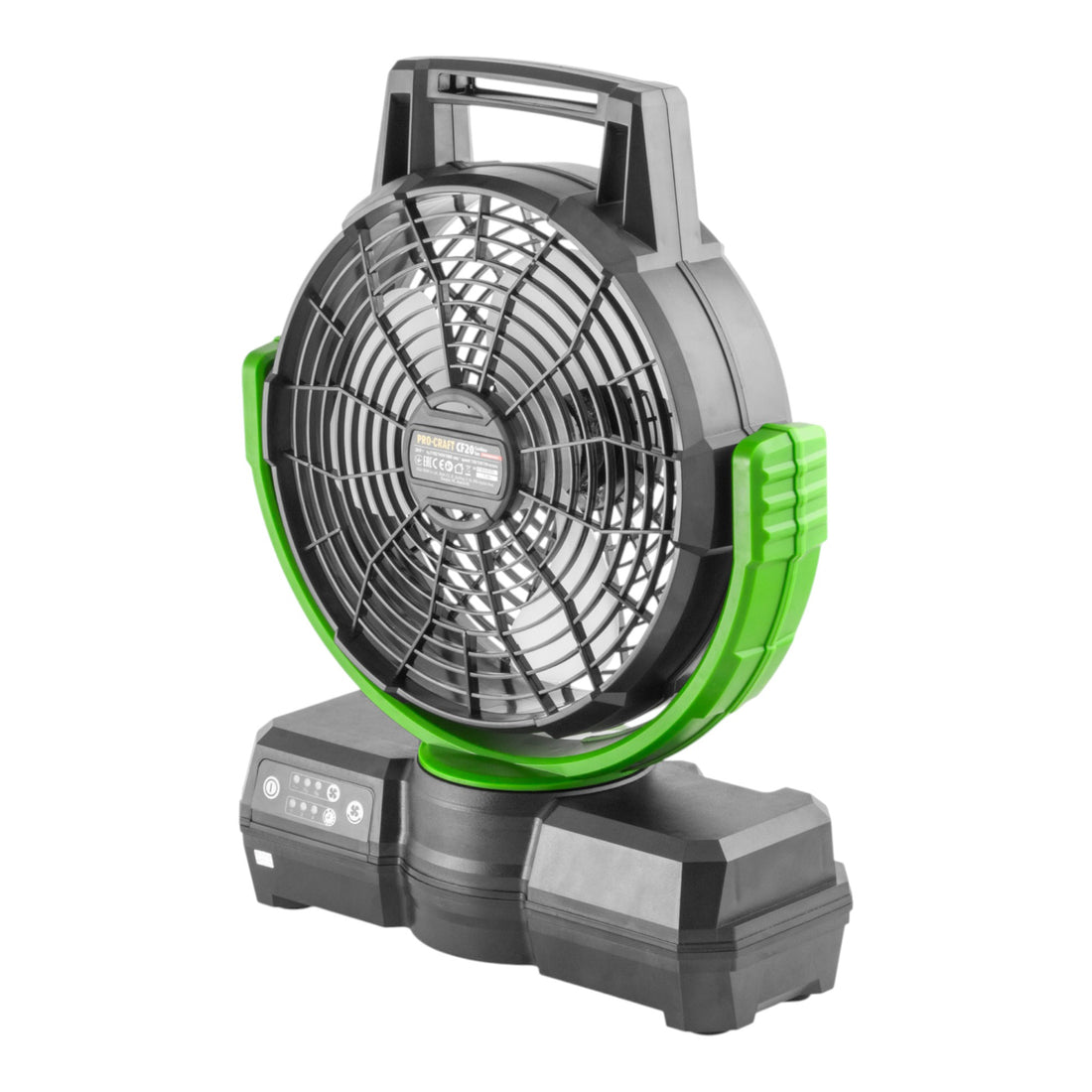 Procraft CF20bb Ventilateur à batterie 20 V 235 mm + 1x batterie 2,0 Ah + chargeur