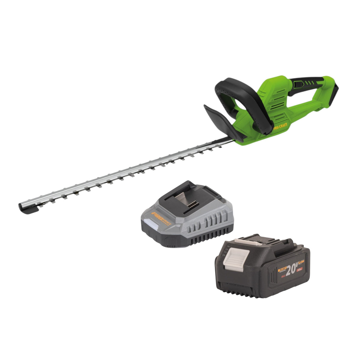 Taille-haie sans fil Procraft PZA26bb 20 V 550 mm sans balais + 1 batterie 4,0 Ah + chargeur