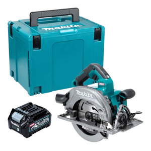 Scie circulaire sans fil Makita HS 003 GD101 40 V max. 190 mm sans balais + 1 batterie 2,5 Ah + Makpac - sans chargeur