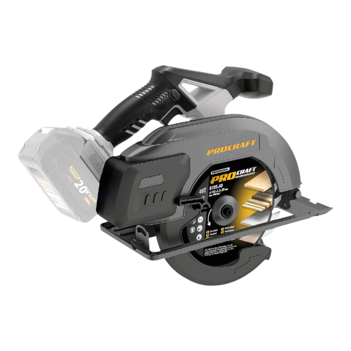 Scie circulaire sans fil Procraft Industrial CS185A-BB 20 V 185 mm Brushless Solo - sans batterie, sans chargeur