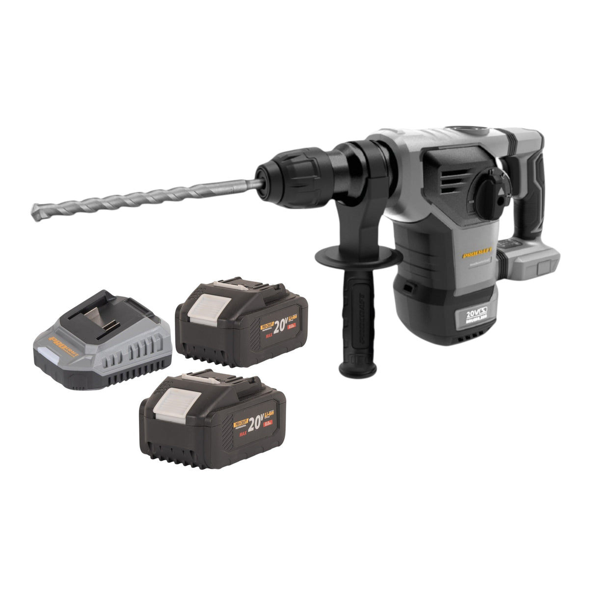 Marteau combiné sans fil Procraft Industrial HD20B-BB-C 20 V 5 J SDS plus Brushless + 2 batteries 8,0 Ah + chargeur + mallette