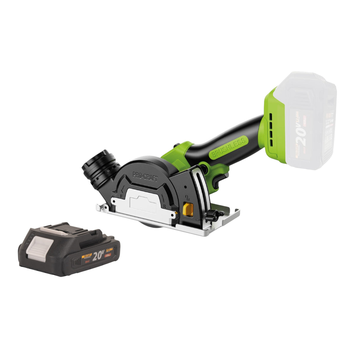 Mini-scie universelle sans fil Procraft PCA16-BB 20 V 85 mm sans balais + 1 batterie 2,0 Ah - sans chargeur