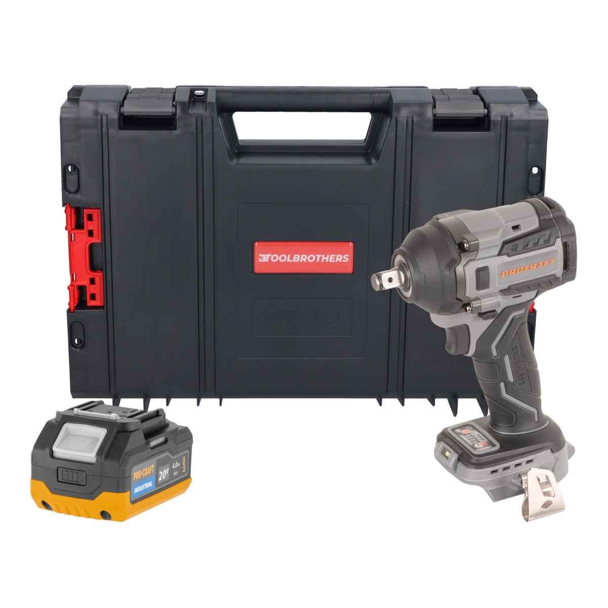 Procraft Industrial IW550Abb Clé à choc sans fil 20 V 550 Nm 1/2" Solo - sans batterie, sans chargeur