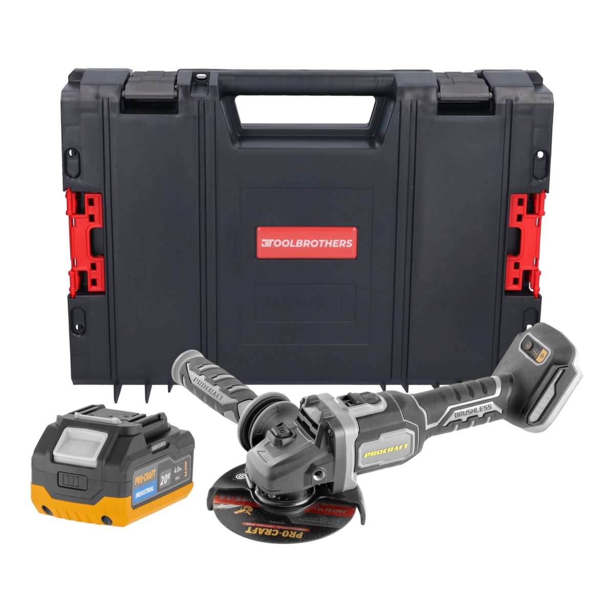 Meuleuse d'angle sans fil Procraft Industrial AG125Bbb 20 V 125 mm Brushless Solo - sans batterie, sans chargeur