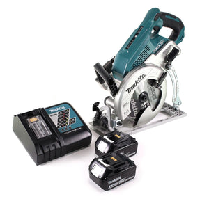 Makita DRS 780 RF Scie circulaire sans fil 36V ( 2x18V ) 185 mm Brushless + 2x Batteries 3,0Ah + Chargeur