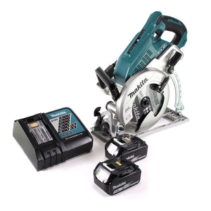 Makita DRS 780 RT Scie circulaire sans fil 36V ( 2x18V ) 185 mm Brushless + 2x Batteries 5,0Ah + Chargeur