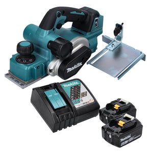 Makita DKP181RG Rabot sans fil 82mm 18V Brushless + 2x Batteries 6,0 Ah + Chargeur