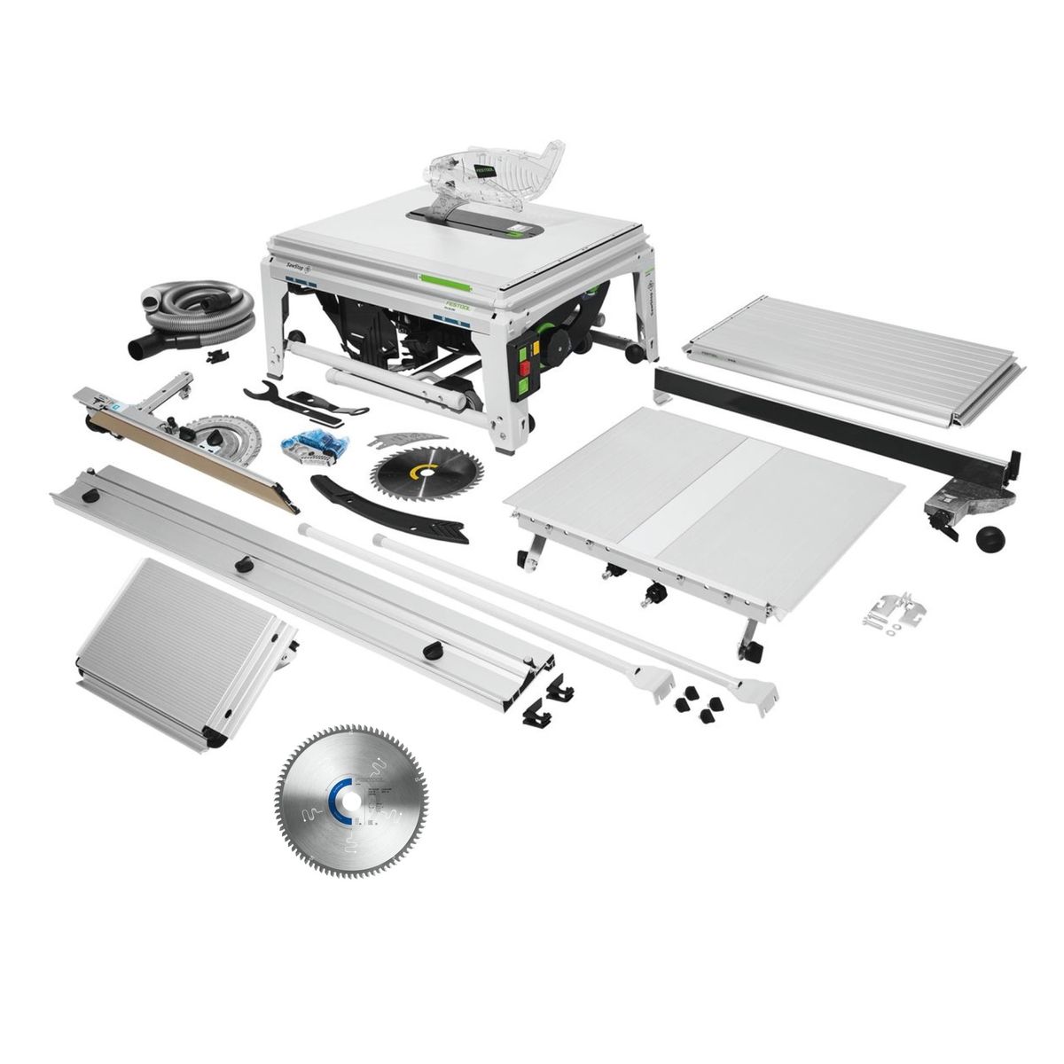Festool TKS 80 EBS Set Scie circulaire de table 254mm 2200W + Lame de scie circulaire spéciale TF80 A (575828)(575978)