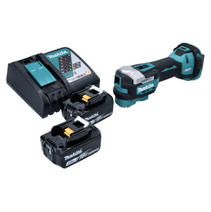 Makita DTM52RF Découpeur-ponceur multifonction sans fil 18V Starlock Max Brushless + 2x Batteries 3,0 Ah + Chargeur