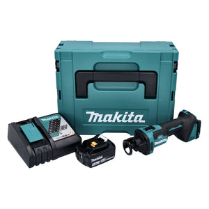 Makita DCO 181 RF1J Affleureuse plaque de plâtre sans fil 32000 tr/min Brushless 18V + 1x Batterie 3,0 Ah + Chargeur + Coffret Makpac