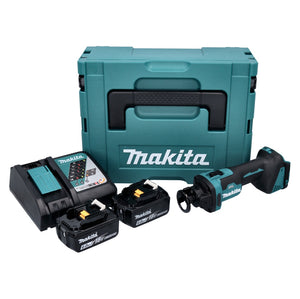 Makita DCO 181 RGJ Affleureuse plaque de plâtre sans fil 32000 tr/min Brushless 18V + 2x Batteries 6,0 Ah + Chargeur + Coffret Makpac