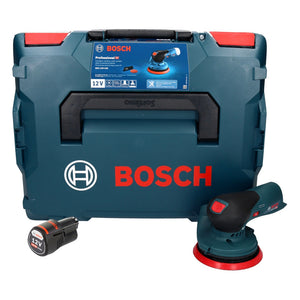 Bosch GEX 12V-125 Professional Ponceuse excentrique sans fil 12 V 125 mm brushless + 1x Batterie 3,0 Ah + L-Boxx - sans chargeur