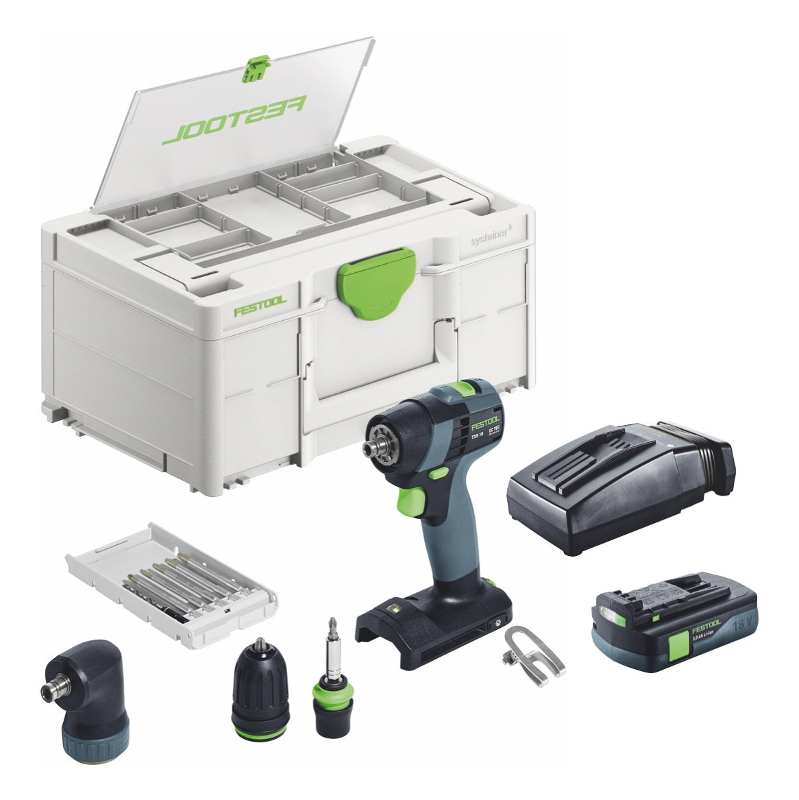 Festool TXS 18 C 3,0-Set Perceuse-visseuse sans fil 40Nm Brushless 18V + 1x Batterie 3,0Ah + Chargeur + Systainer