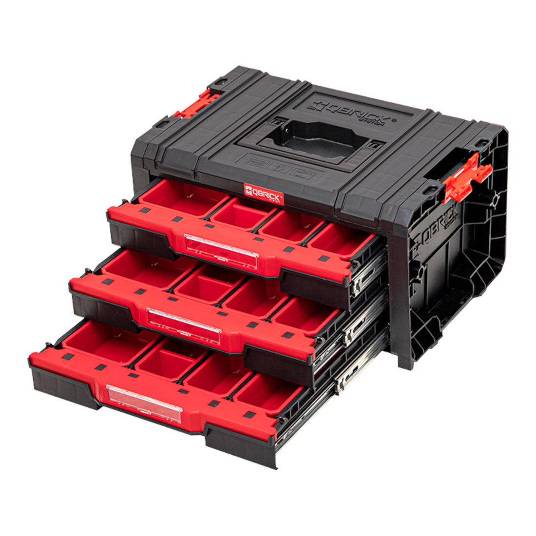Qbrick System PRO Drawer 3 Toolbox 2.0 Expert empilable 450 x 310 x 244 mm 3x 4,5 l IP54 avec trois tiroirs 21 inlays