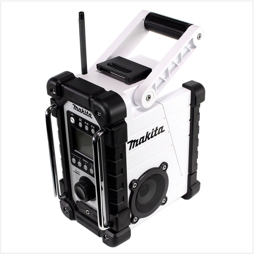 Makita DMR 107 ZW 7,2 - 18 V Radio de chantier Blanc Solo - sans Batterie ni Chargeur