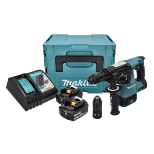 Makita DHR 243 RFJ Perforateur sans fil Brushless avec SDS-Plus + 2x Batteries 3.0 Ah + Chargeur + Makpac