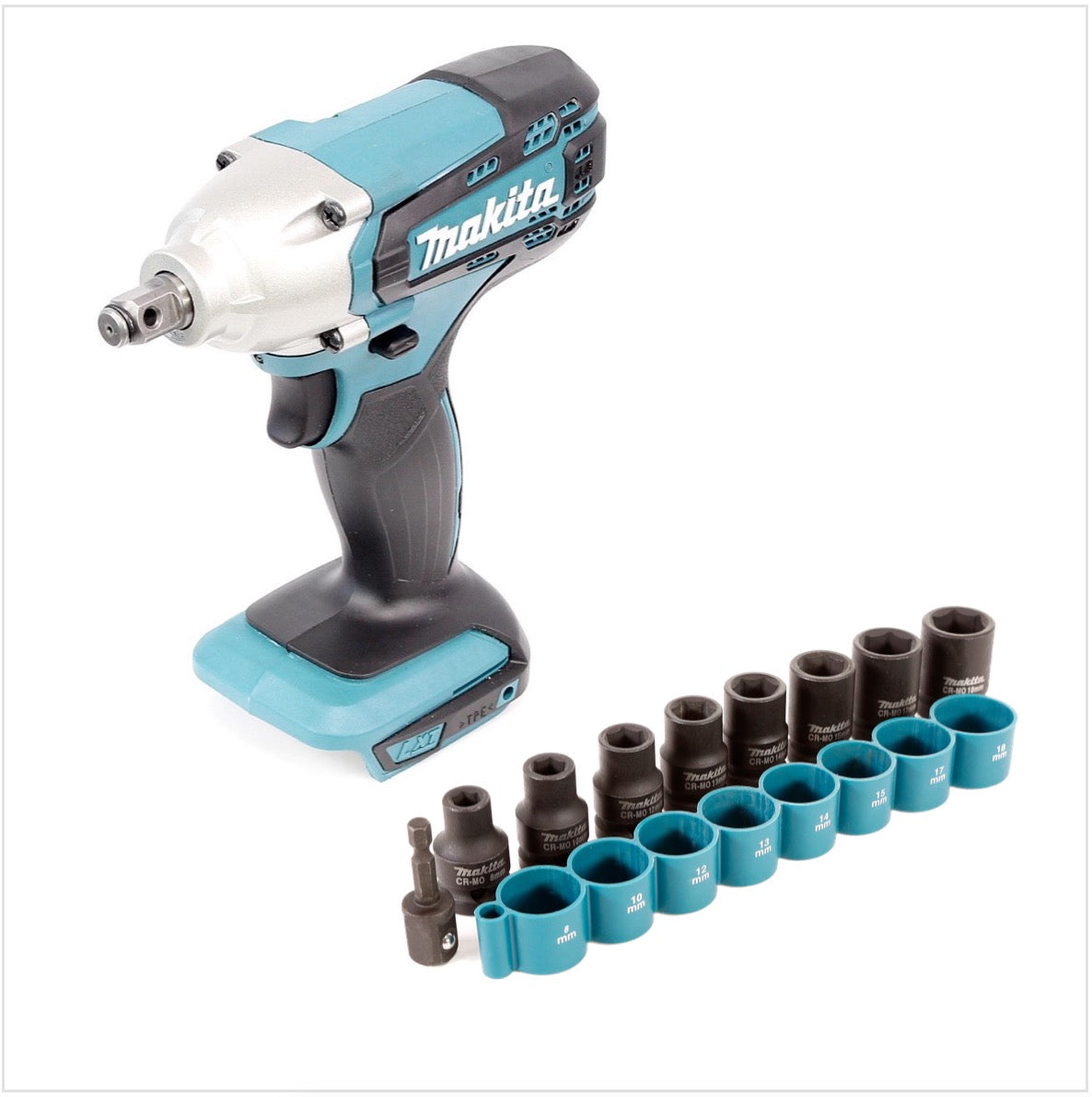 Makita DTW 190 Z Li-ion Boulonneuse à chocs sans fil 18V + 9 Jeux de clé à douilles 1/2" Makita B-54645 - sans batterie, ni chargeur