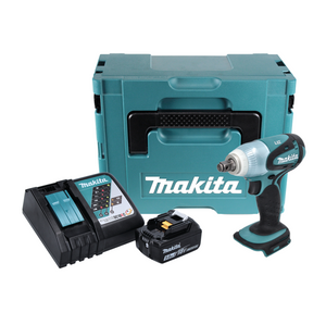 Makita DTW 251 RT1J 18 V Boulonneuse à chocs sans fil 230 Nm + Coffret de transport Makpac + 1x Batterie BL 1850 N 5,0 Ah + Chargeur DC18RC