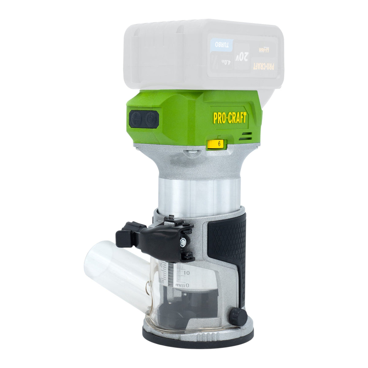 Procraft POB24bb Akku Multifunktionsfräse 20 V 6 / 8 mm Brushless Solo - ohne Akku, ohne Ladegerät