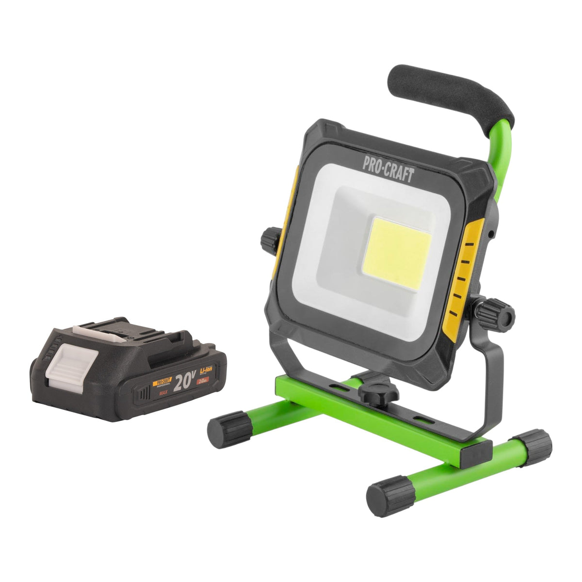 Procraft LP20 Akku LED Strahler 20 V IP 20 + 1x Akku 2,0 Ah - ohne Ladegerät