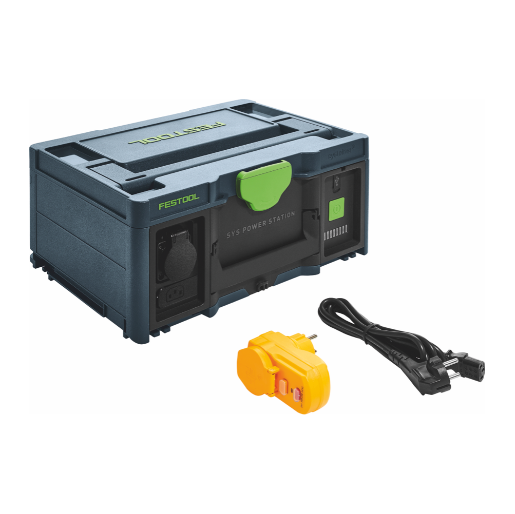 Festool SYS-PowerStation SYS-PST 1500 Li HP Energiespeicher 1555 W/h Energieinhalt ( 205721 ) hochleistungsfähiger Energiespeicher IP 44 Dauerleistung 3680 Watt Spitzenleistung 11000 Watt