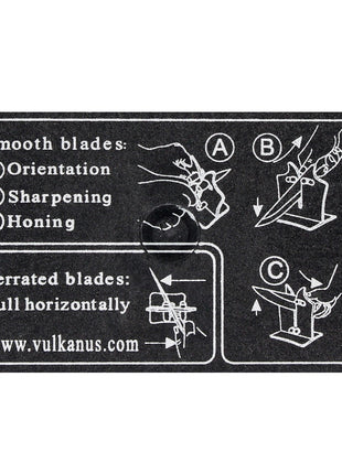 Vulkanus Messerschärfer Classic Edelstahl ABS Wellenschliff Glattschneide ( MS2002BL 34100123 ) - Toolbrothers