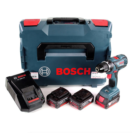 Bosch Professional GSR 18V-28 Akku Bohrschrauber in L-Boxx + 3x GBA 3,0 Ah Akku + Ladegerät AL 1860 CV - Toolbrothers