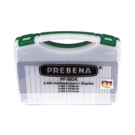 Prebena PF-BOX CNK Heftklammern Typ PF 10,55 mm aus Stahl verzinkt galvanisiert - 9.000 Stück, verschiedene Längen - Toolbrothers