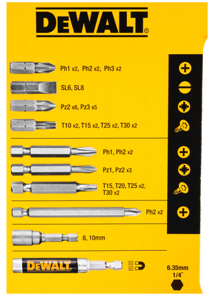 DeWalt Bitset 45-teilig DT 71518 im robustem Tough Case - Toolbrothers