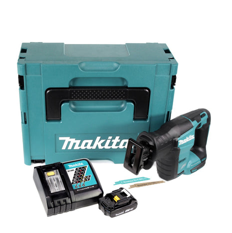 Makita DJR 188 RA1J Akku Reciprosäge Säbelsäge 18 V Brushless + 1x Akku 2,0 Ah + Ladegerät + Makpac - Toolbrothers