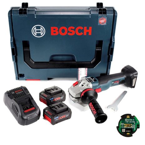 Bosch GWS 18 V-125 SC Professional 125 mm Akku Winkelschleifer in L-Boxx mit GCY 30-4 Connectivity Modul + 2x GBA 7,0 Ah ProCORE Akku + GAL 1880 Ladegerät - Toolbrothers