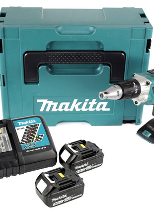 Makita DFS 250 RFJ Akku Trockenbauschrauber 18 V Brushless + 2x Akku 3,0 Ah + Ladegerät + Makpac - Toolbrothers