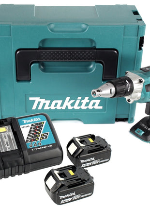 Makita DFS 250 RMJ Akku Trockenbauschrauber 18 V Brushless + 2x Akku 4,0 Ah + Ladegerät + Makpac - Toolbrothers