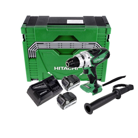 Hitachi DS 18 DSDL 18 V Akku Bohrschrauber im Koffer + 2x Hitachi BSL 1850 18 V 5,0 Ah / 5000 mAh Li-Ion Akku + Hitachi UC 18YFSL Akku Ladegerät - Toolbrothers